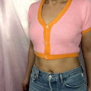 NWT Candy Colored Cropped Cardigan